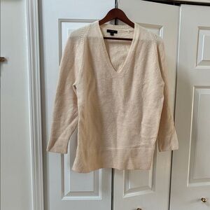 J. Crew Soft Beige V-Neck Sweater